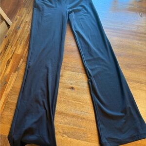 Girls fold over black flare pants
